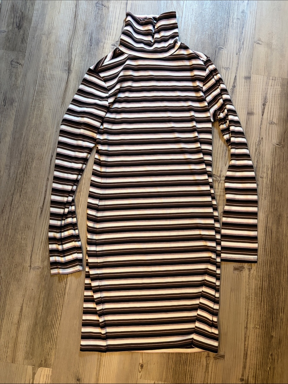 Striped Turtleneck Dress